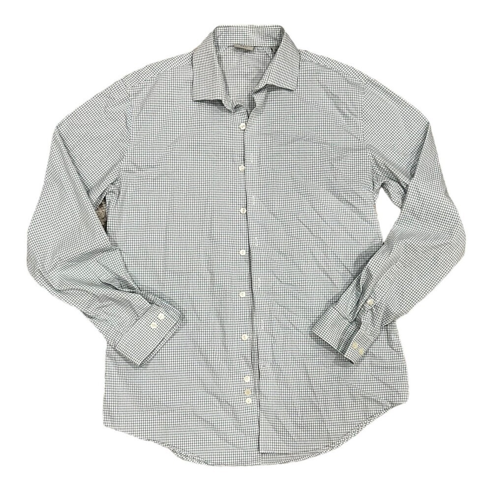 Kenneth Cole Reaction Mint Checked Slim Dress Shirt 16